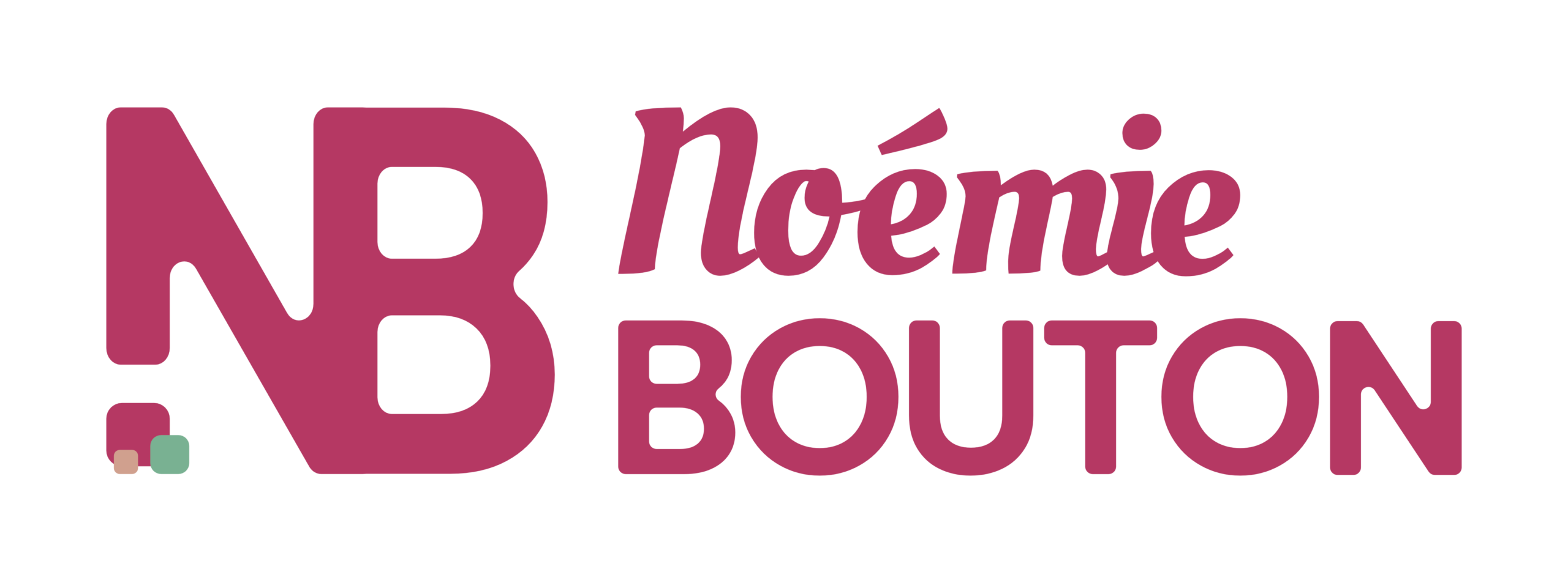 Logo officiel fuchsia de Noémie Bouton, designer UI
